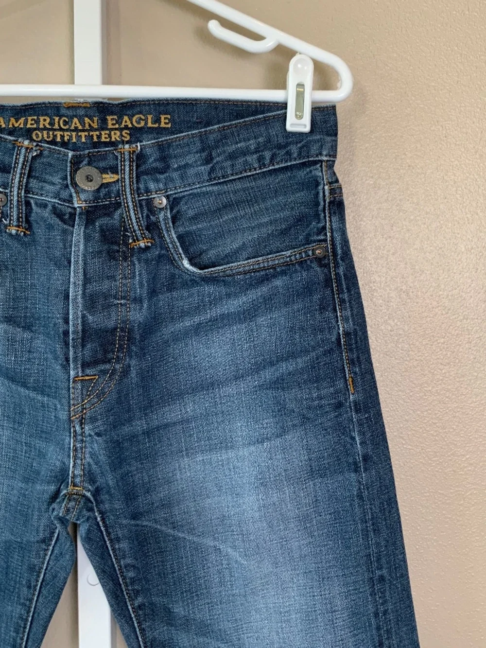 American Eagle Original Taper Distressed Jeans
